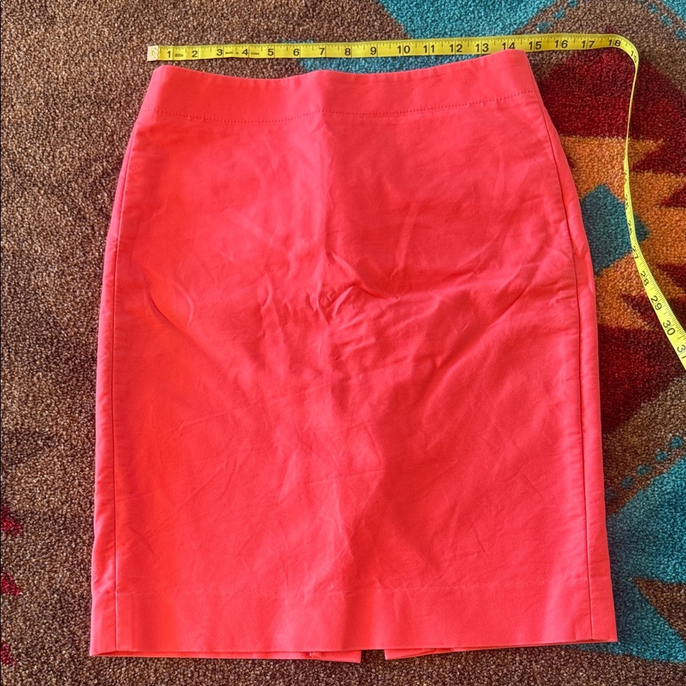 J. Crew Vibrant Red Pencil Skirt